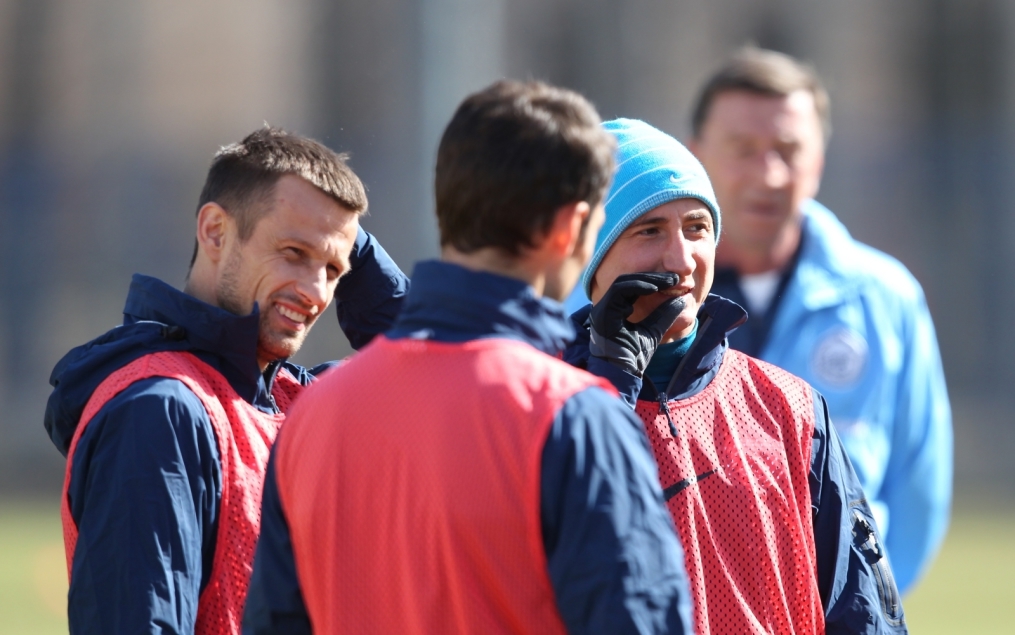 Тренировка  «Зенита» перед матчем «Кубань» — «Зенит».