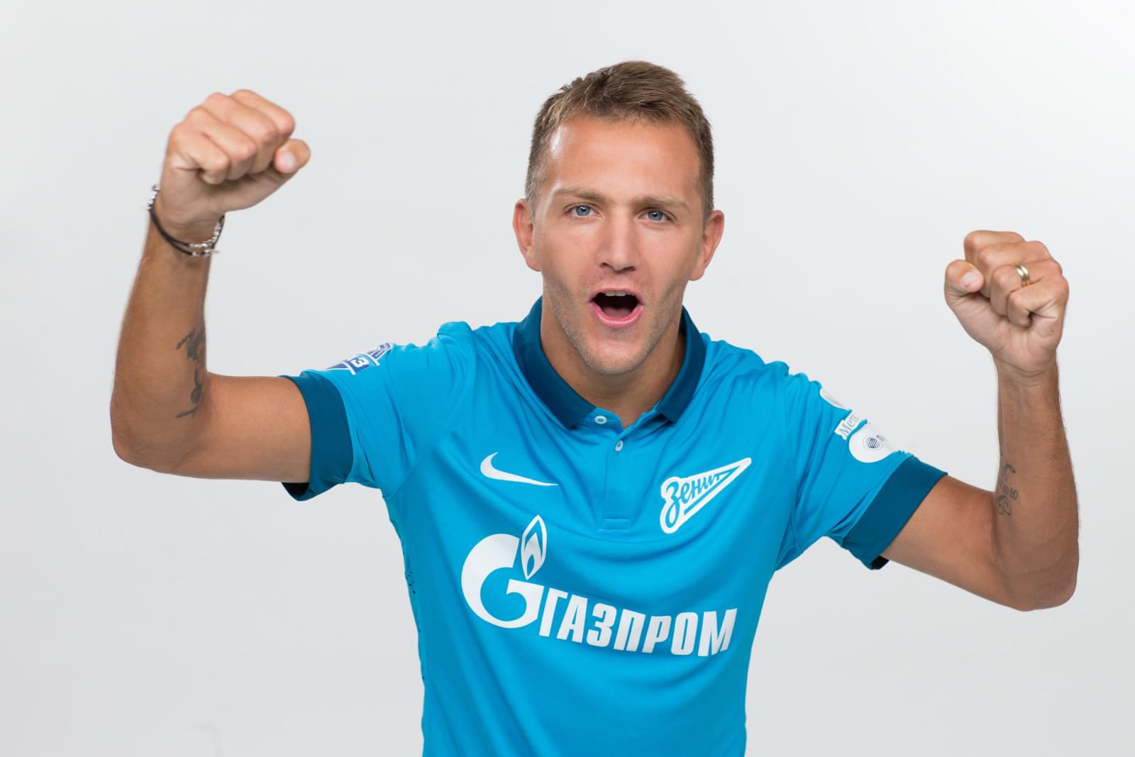 Фотосессия футболистов и тренеров основного состава ФК «Зенит» сезона 2014/2015