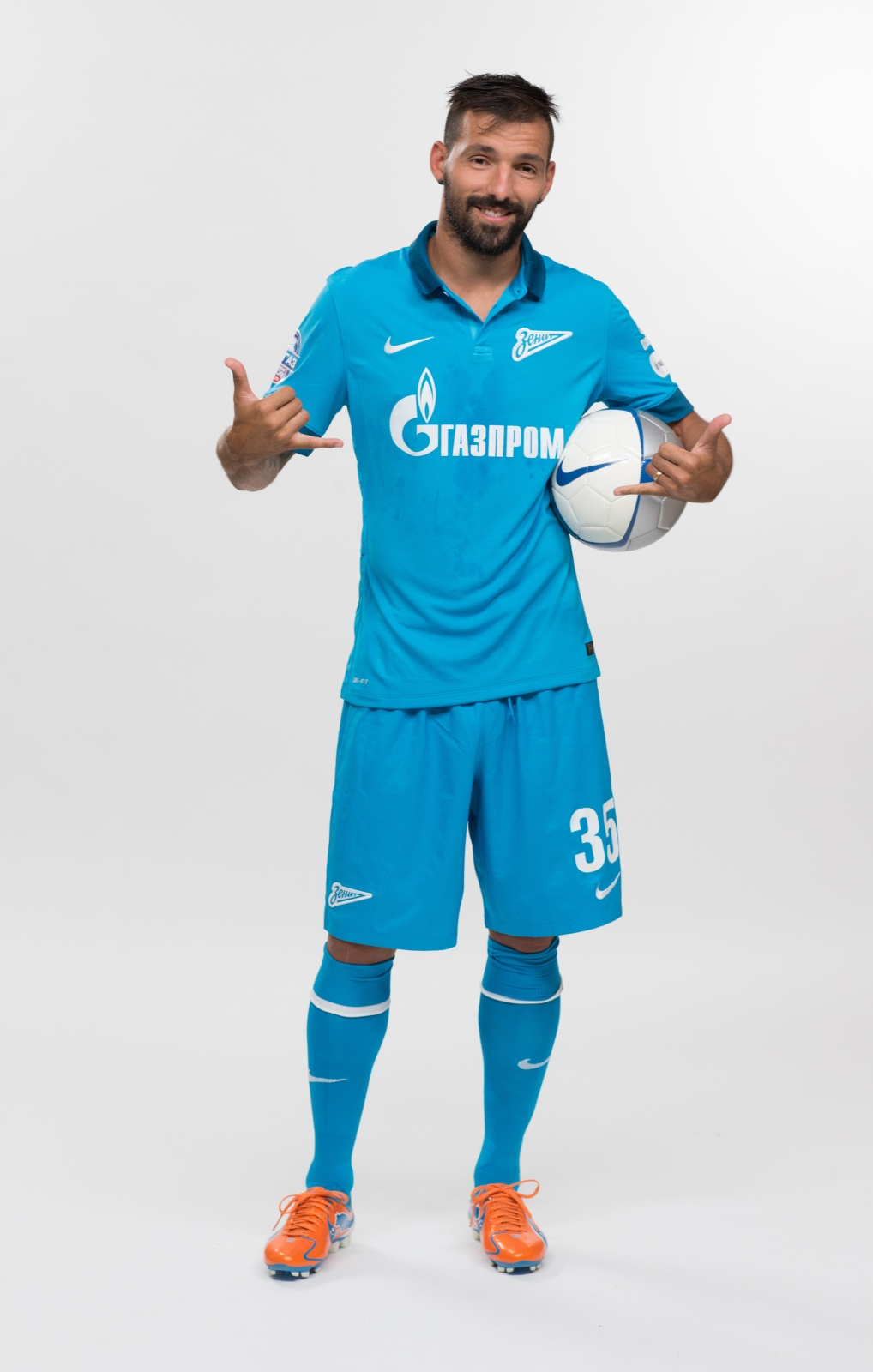 Фотосессия футболистов и тренеров основного состава ФК «Зенит» сезона 2014/2015