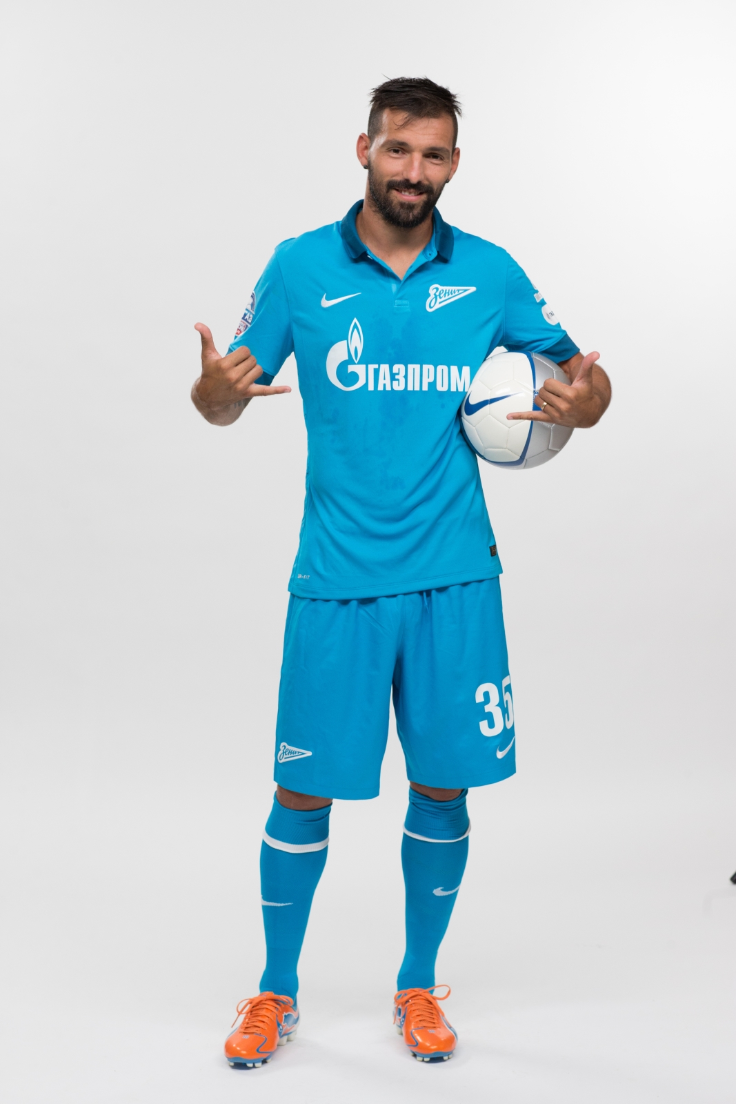 Фотосессия футболистов и тренеров основного состава ФК «Зенит» сезона 2014/2015