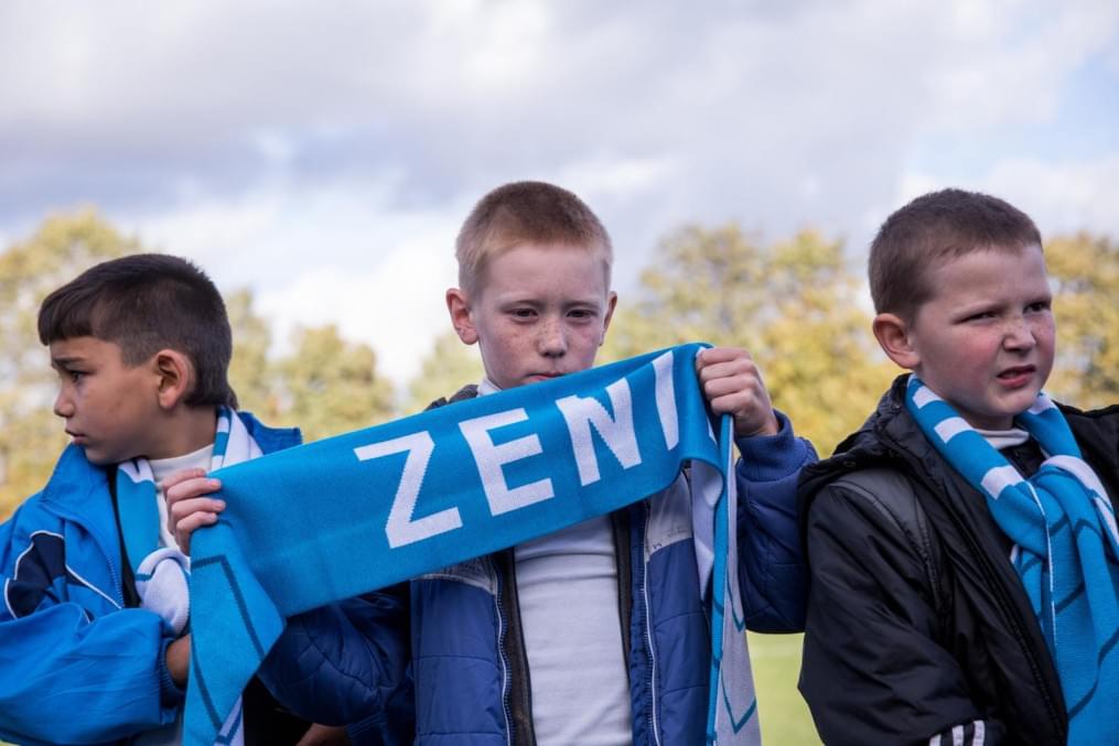 Слабовидящие дети вывели игроков «Зенита»  на матче  «Зенит» — «Спартак»