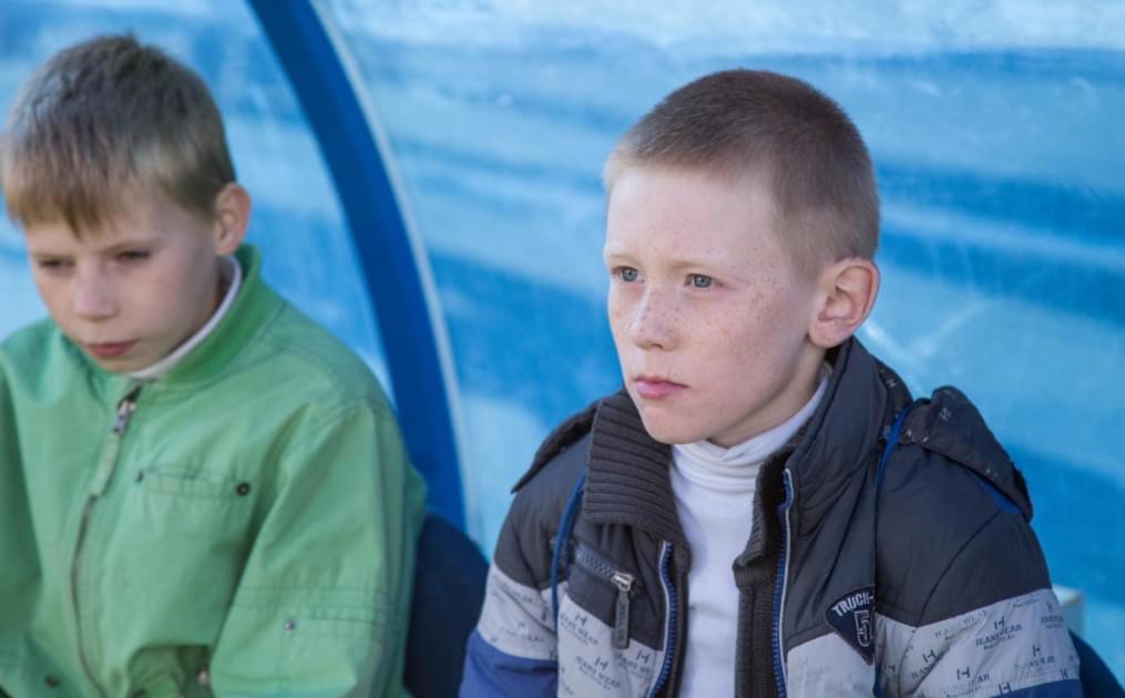 Слабовидящие дети вывели игроков «Зенита»  на матче  «Зенит» — «Спартак»