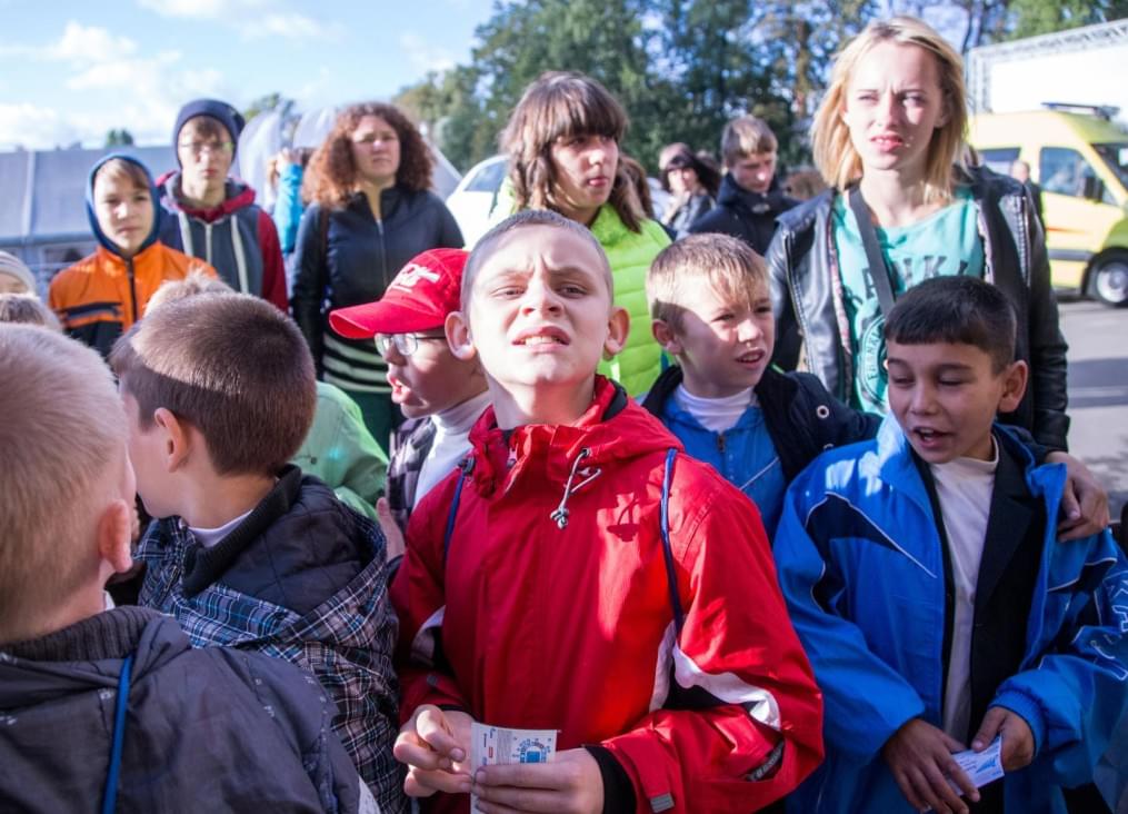 Слабовидящие дети вывели игроков «Зенита»  на матче  «Зенит» — «Спартак»