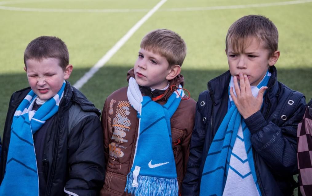 Слабовидящие дети вывели игроков «Зенита»  на матче  «Зенит» — «Спартак»