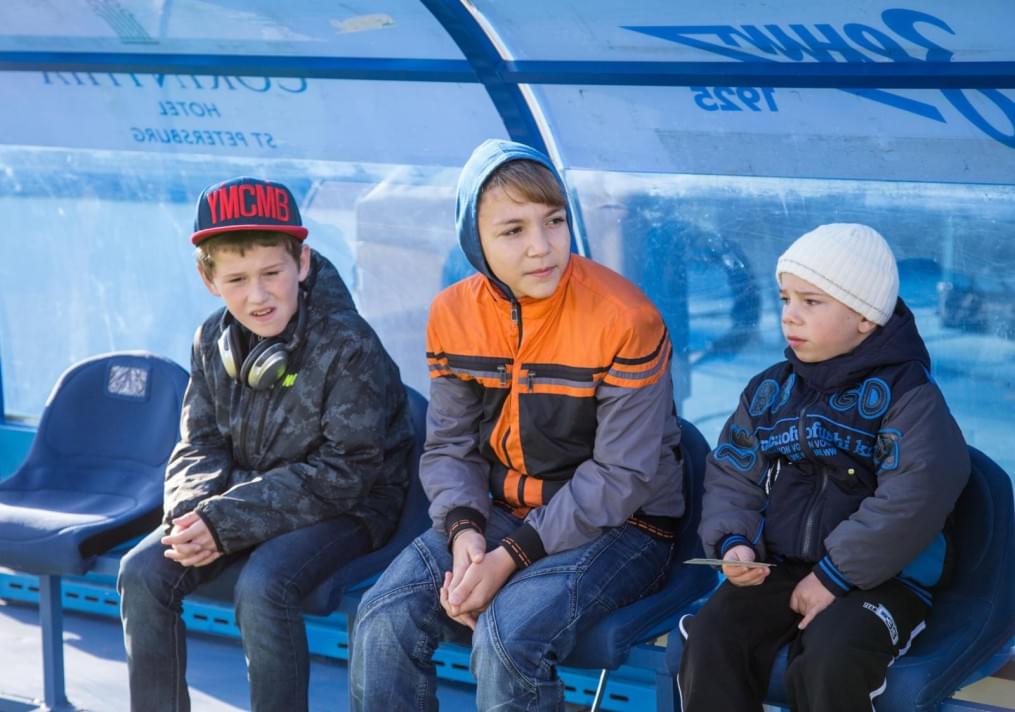 Слабовидящие дети вывели игроков «Зенита»  на матче  «Зенит» — «Спартак»