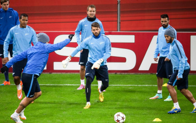 Тренировка «Зенита» перед матчем Лиги чемпионов УЕФА , 2014/15, «Байер» — «Зенит»