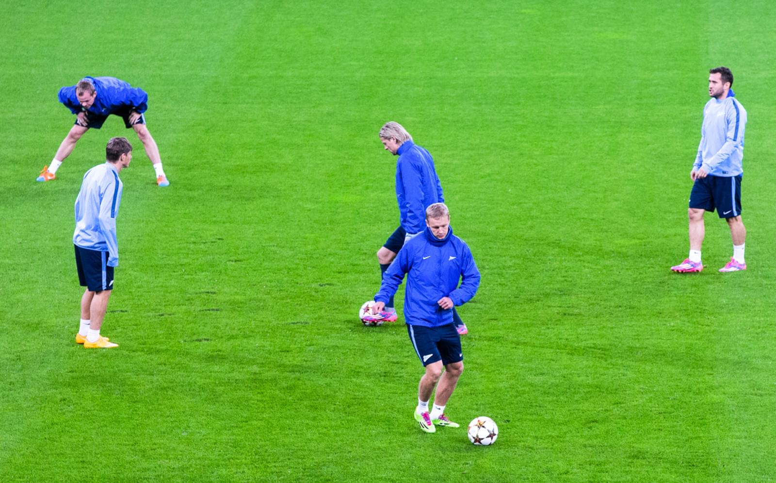 Тренировка «Зенита» перед матчем Лиги чемпионов УЕФА , 2014/15, «Байер» — «Зенит»