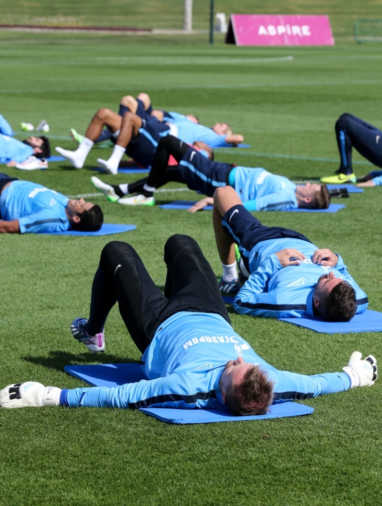 Сборы в Катаре: 12 января, утренняя тренировка