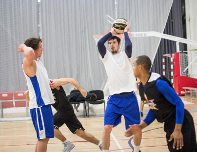 Совместная тренировка зенитовцев и участников Матча Звезд Ассоциации студенческого баскетбола.