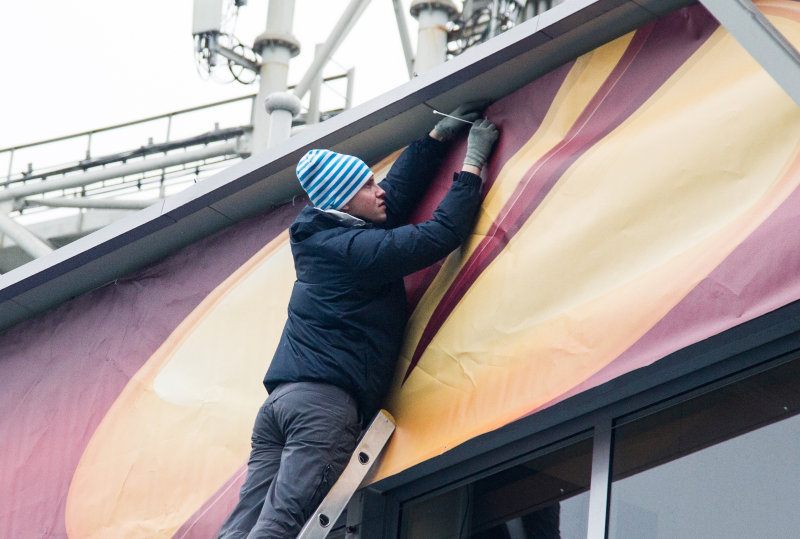 Стадион «Петровский» накануне матча Лиги Европы УЕФА, ПСВ — «Зенит»