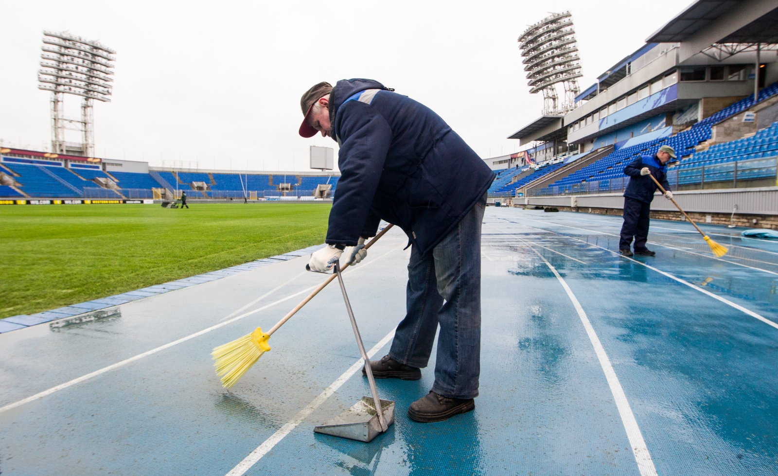 Стадион «Петровский» накануне матча Лиги Европы УЕФА, ПСВ — «Зенит»