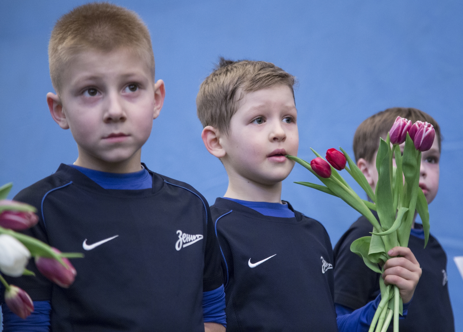 Воспитанники Академии «Зенита» поздравили мам с праздником 8 Марта