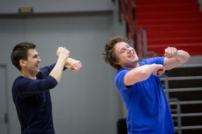 Съемки видеопоздравления с 8 марта от игроков БК «Зенит»