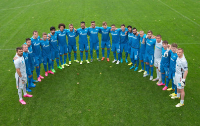Командная фотосессия основного состава ФК «Зенит» сезона 2015/2016