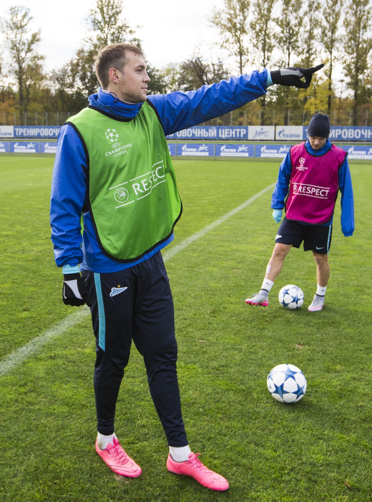 Открытая тренировка «Зенита» перед матчем Лиги Чемпионов УЕФА с «Лионом»