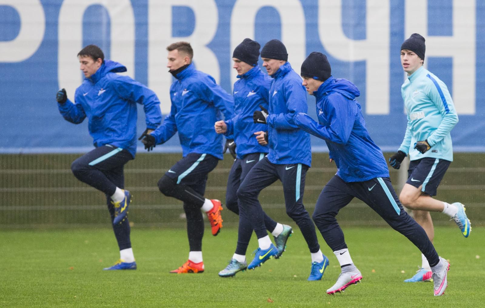 Тренировка «Зенита» перед матчем с «Анжи»
