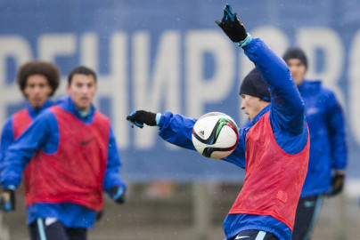 Тренировка «Зенита» перед матчем с «Анжи»