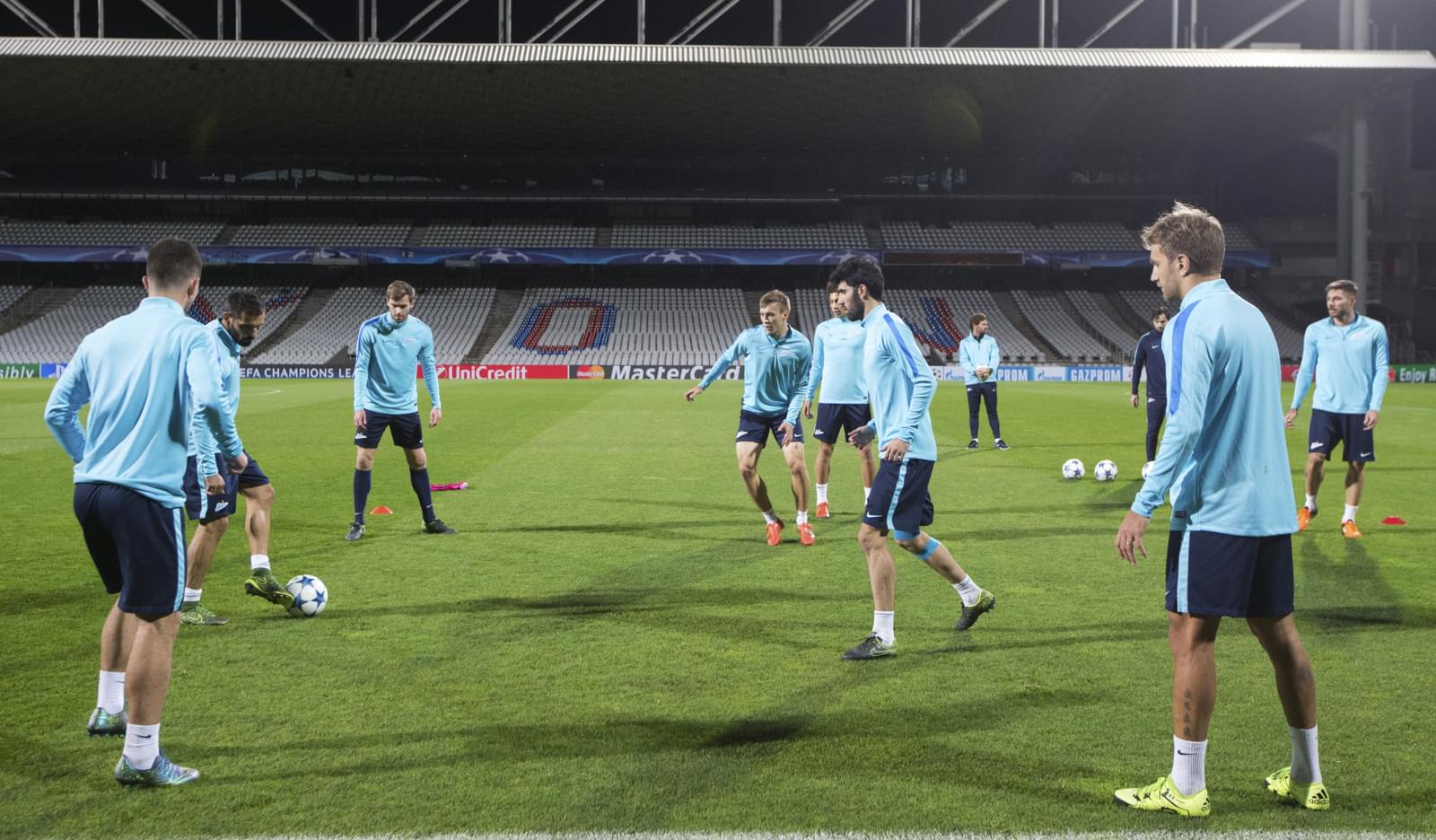 Тренировка «Зенита» перед матчем Лиги Чемпионов УЕФА 2015/16, «Лион» — «Зенит»