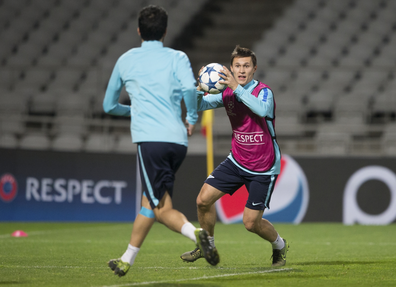 Тренировка «Зенита» перед матчем Лиги Чемпионов УЕФА 2015/16, «Лион» — «Зенит»