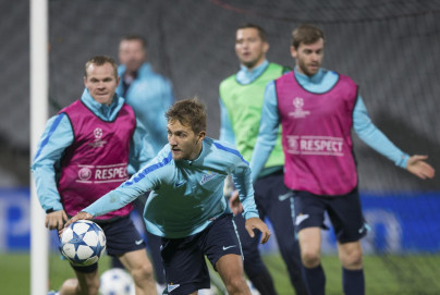 Тренировка «Зенита» перед матчем Лиги Чемпионов УЕФА 2015/16, «Лион» — «Зенит»