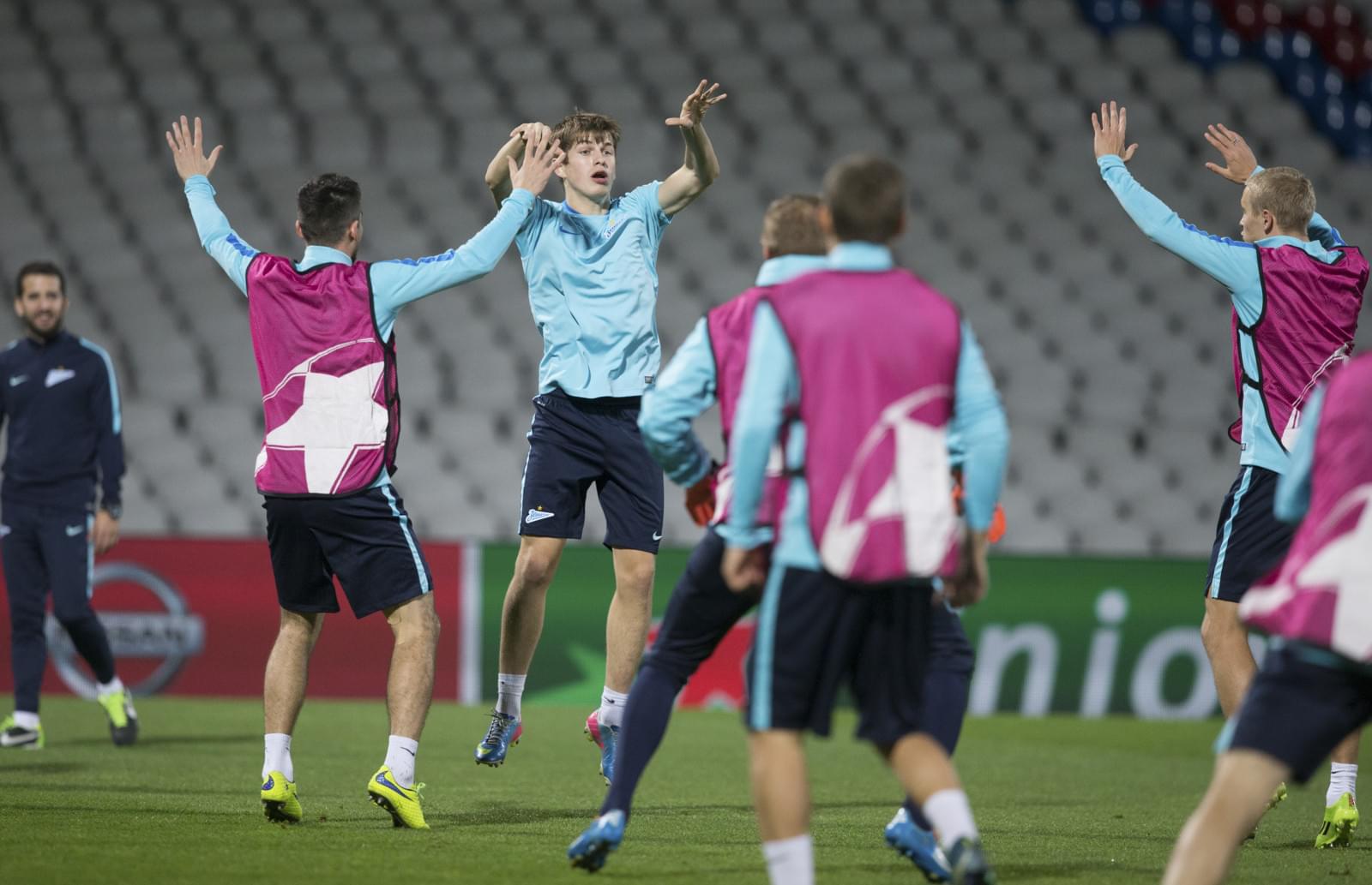 Тренировка «Зенита» перед матчем Лиги Чемпионов УЕФА 2015/16, «Лион» — «Зенит»