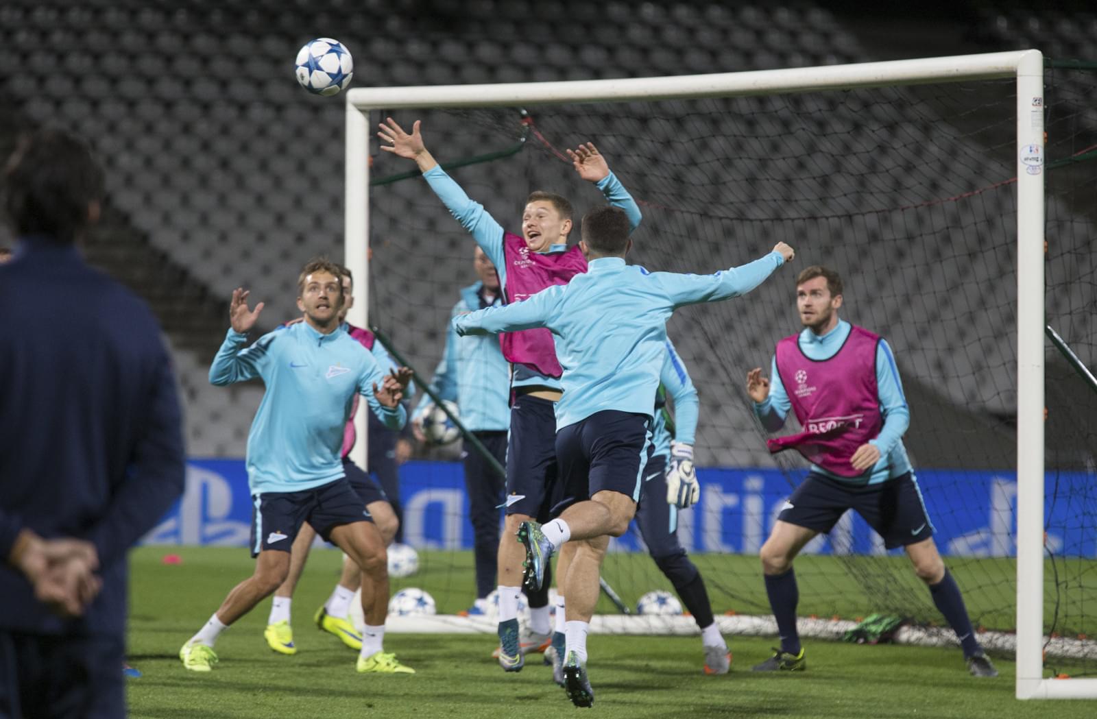 Тренировка «Зенита» перед матчем Лиги Чемпионов УЕФА 2015/16, «Лион» — «Зенит»