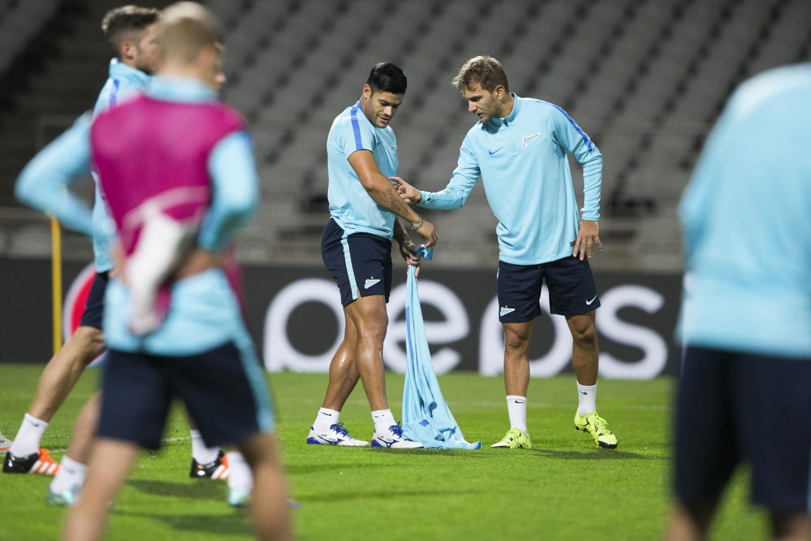 Тренировка «Зенита» перед матчем Лиги Чемпионов УЕФА 2015/16, «Лион» — «Зенит»