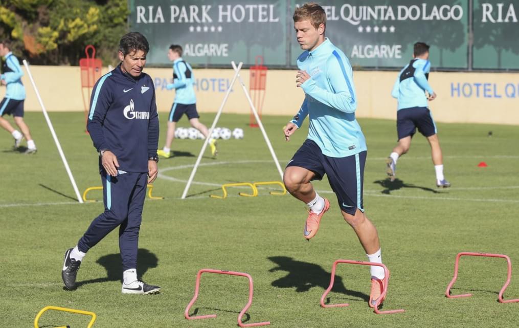 «Газпром»-тренировочный сбор в Фару: 31 января, утренняя тренировка