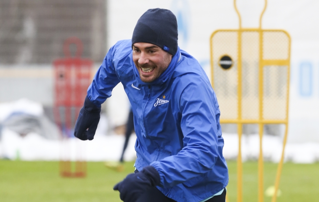 Тренировка «Зенита» перед матчем 1/4 финала Кубка России «Зенит» — «Кубань»