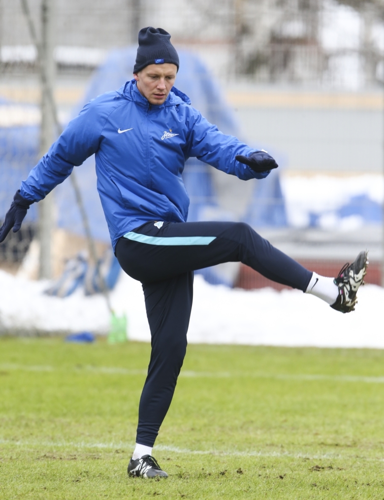 Тренировка «Зенита» перед матчем 1/4 финала Кубка России «Зенит» — «Кубань»