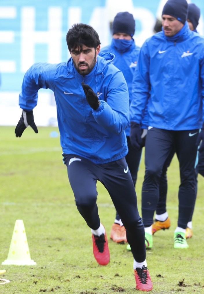 Тренировка «Зенита» перед матчем 1/4 финала Кубка России «Зенит» — «Кубань»