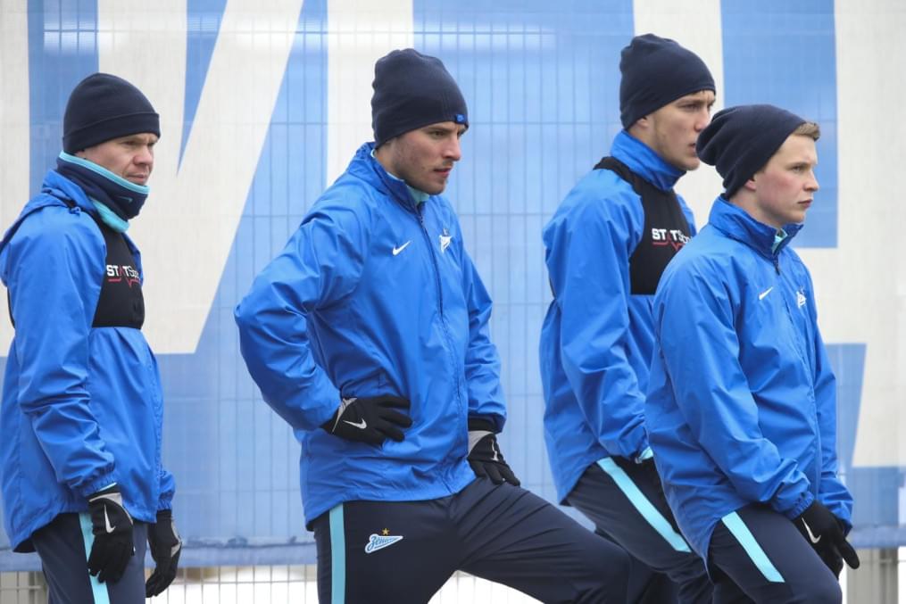 Тренировка «Зенита» перед матчем 1/4 финала Кубка России «Зенит» — «Кубань»