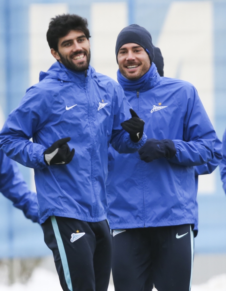 Тренировка «Зенита» перед матчем 1/4 финала Кубка России «Зенит» — «Кубань»