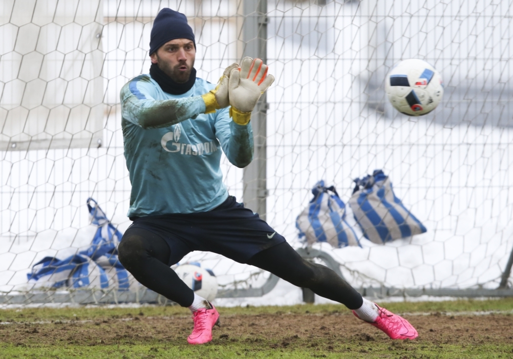 Тренировка «Зенита» перед матчем 1/4 финала Кубка России «Зенит» — «Кубань»