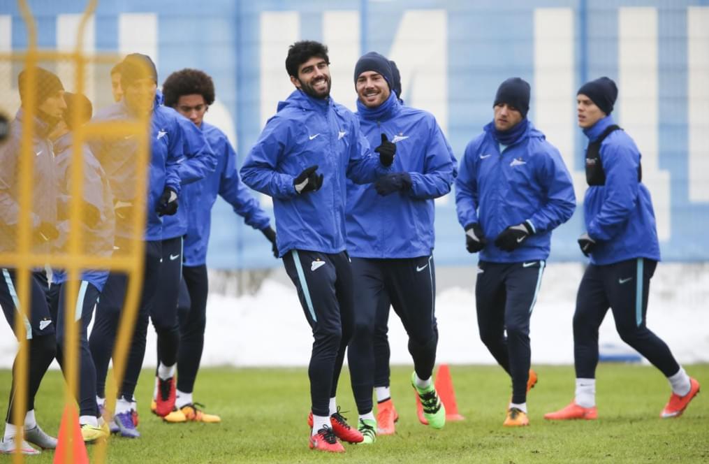 Тренировка «Зенита» перед матчем 1/4 финала Кубка России «Зенит» — «Кубань»