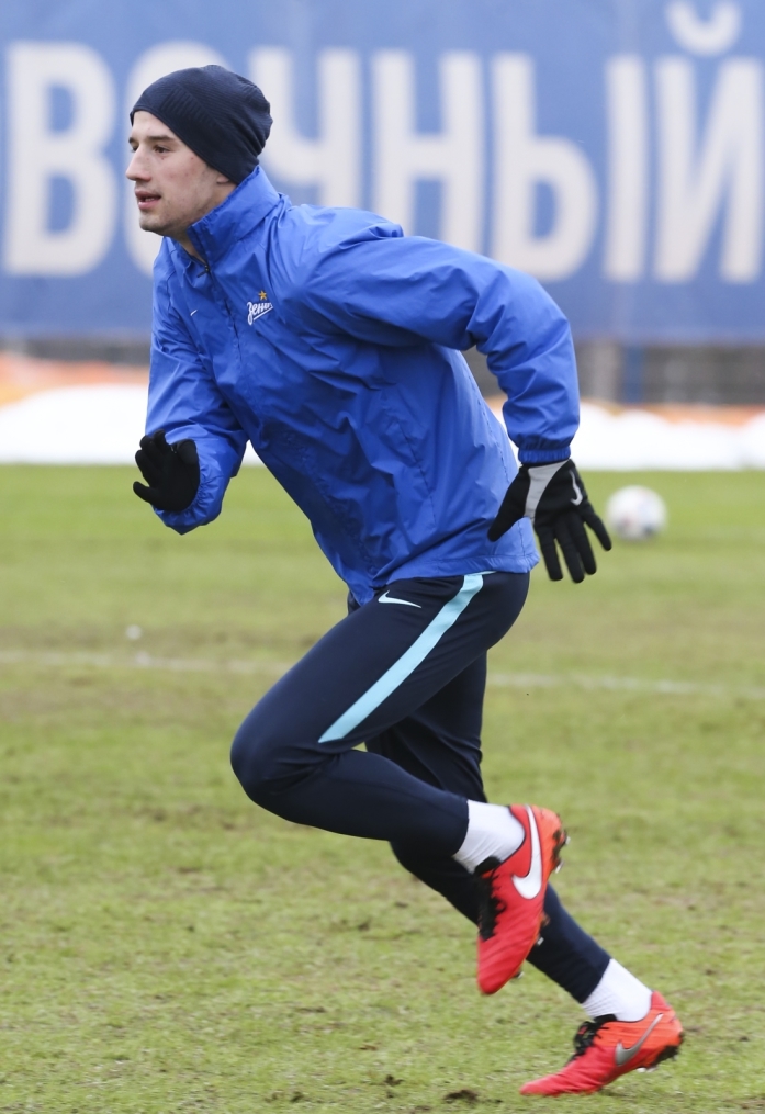Тренировка «Зенита» перед матчем 1/4 финала Кубка России «Зенит» — «Кубань»