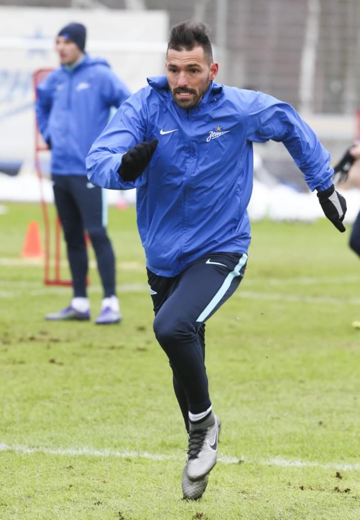 Тренировка «Зенита» перед матчем 1/4 финала Кубка России «Зенит» — «Кубань»