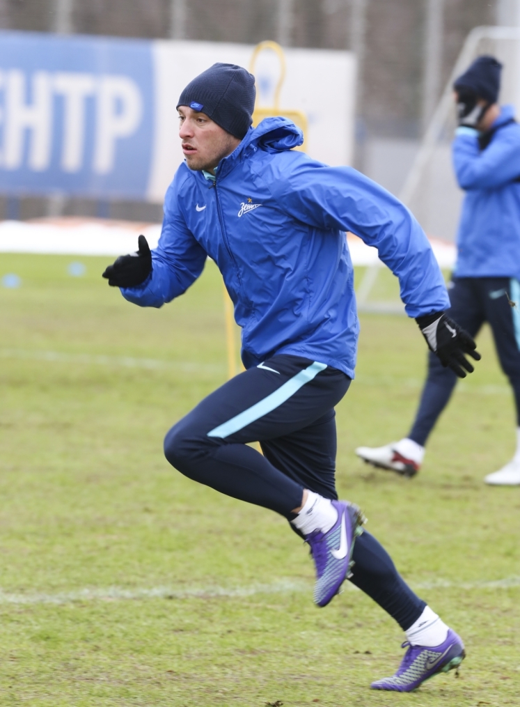 Тренировка «Зенита» перед матчем 1/4 финала Кубка России «Зенит» — «Кубань»