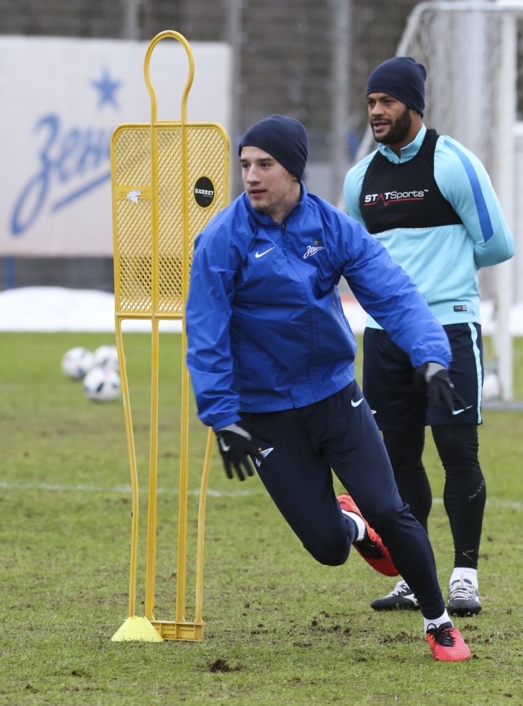 Тренировка «Зенита» перед матчем 1/4 финала Кубка России «Зенит» — «Кубань»