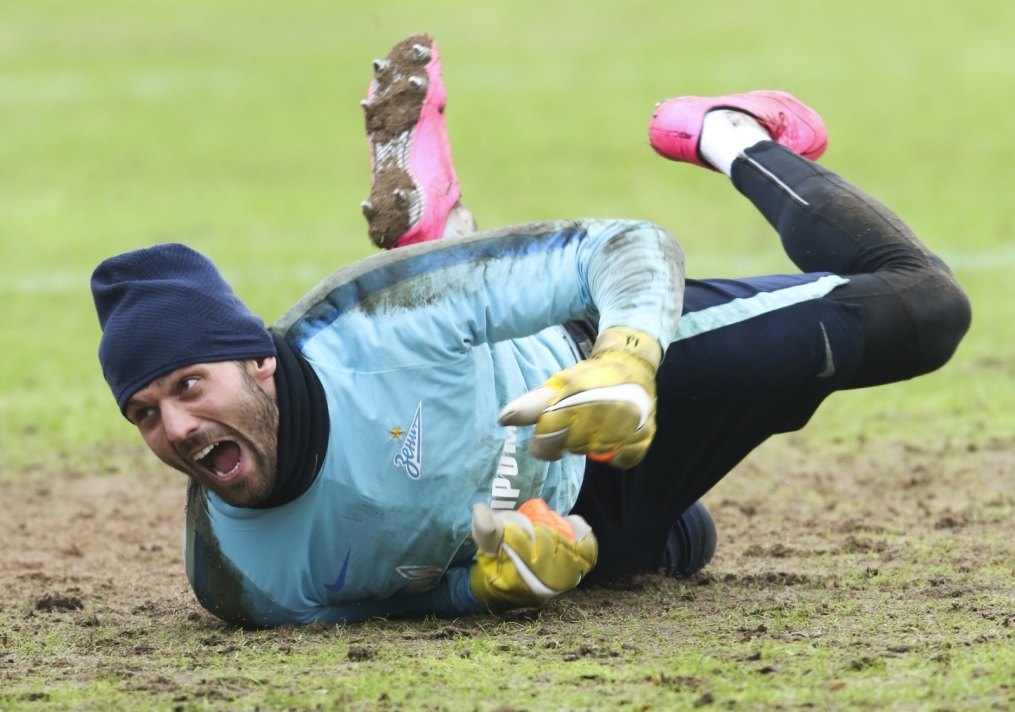 Тренировка «Зенита», перед матчем 1/4 финала Кубка России «Зенит» — «Кубань»