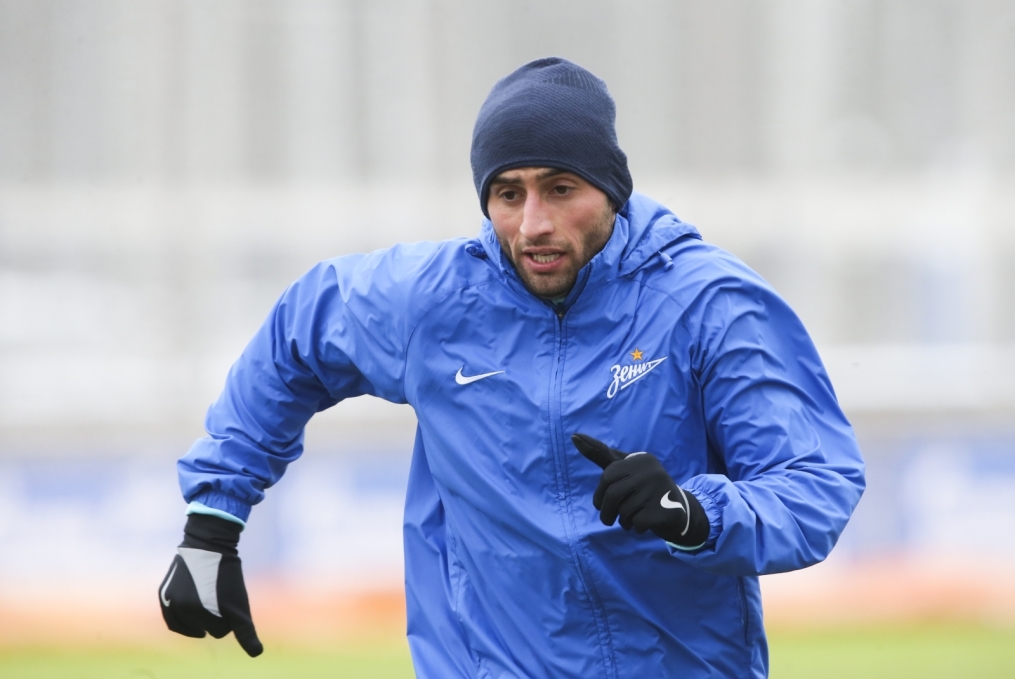 Тренировка «Зенита», перед матчем 1/4 финала Кубка России «Зенит» — «Кубань»