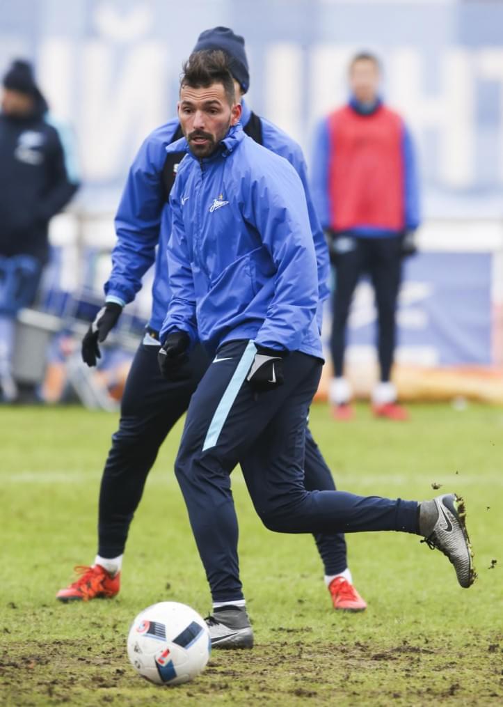 Тренировка «Зенита», перед матчем 1/4 финала Кубка России «Зенит» — «Кубань»