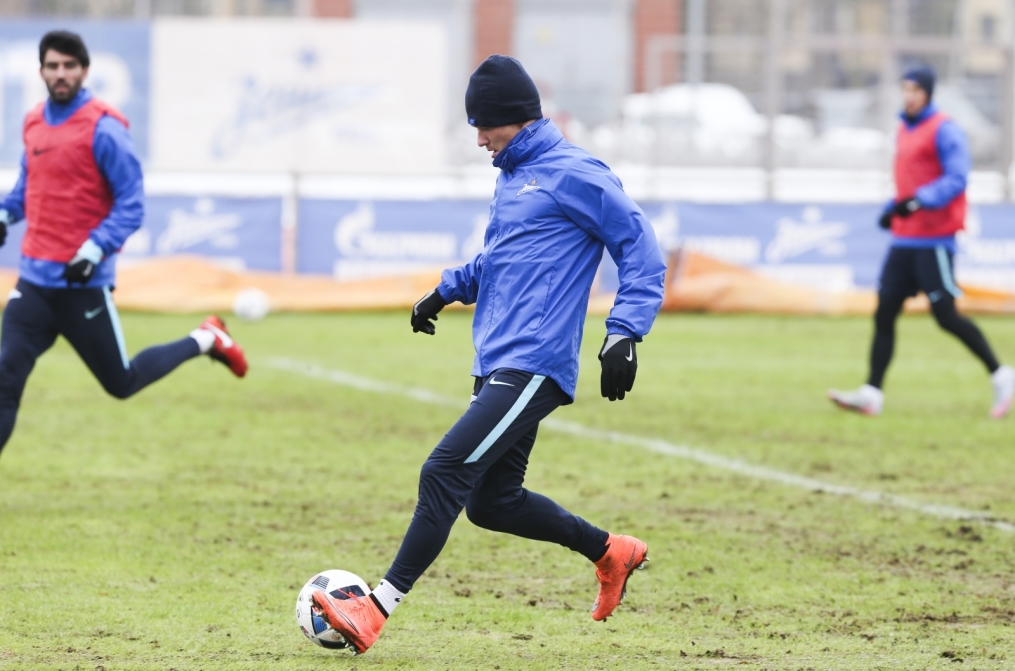 Тренировка «Зенита», перед матчем 1/4 финала Кубка России «Зенит» — «Кубань»