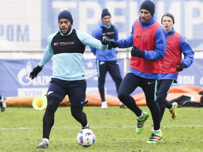 Тренировка «Зенита», перед матчем 1/4 финала Кубка России «Зенит» — «Кубань»