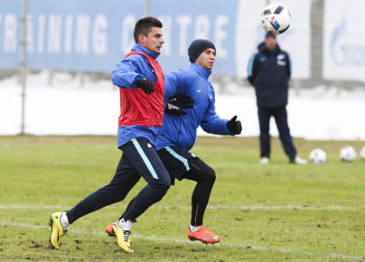 Тренировка «Зенита», перед матчем 1/4 финала Кубка России «Зенит» — «Кубань»