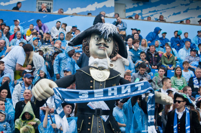 Петр I побывал на матче «Зенита»