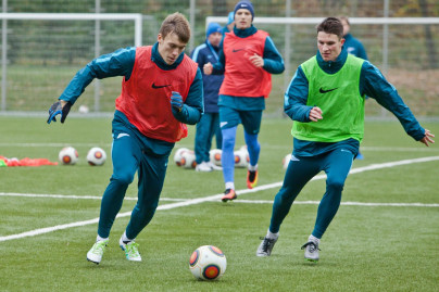 Тренировка «Зенита»-2 перед матчем с «Мордовией»