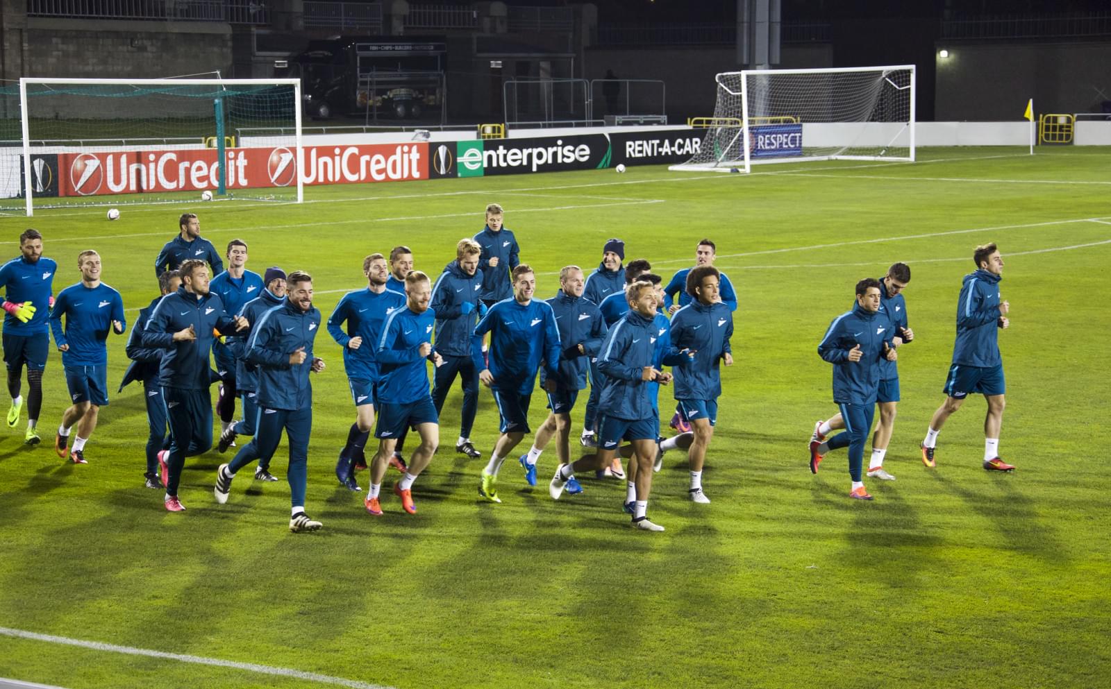 Открытая тренировка «Зенита» перед матчем Лига Европы УЕФА 2016/17 с «Дандолком»