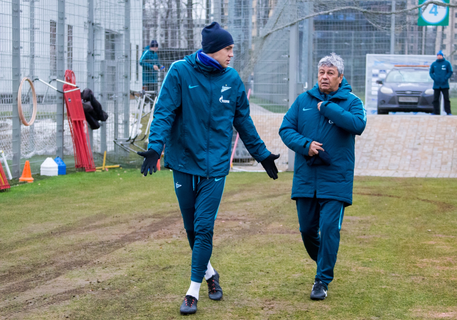 Тренировка «Зенита» перед матчем против «Маккаби»: фоторепортаж из «Газпром» — тренировочного центра.