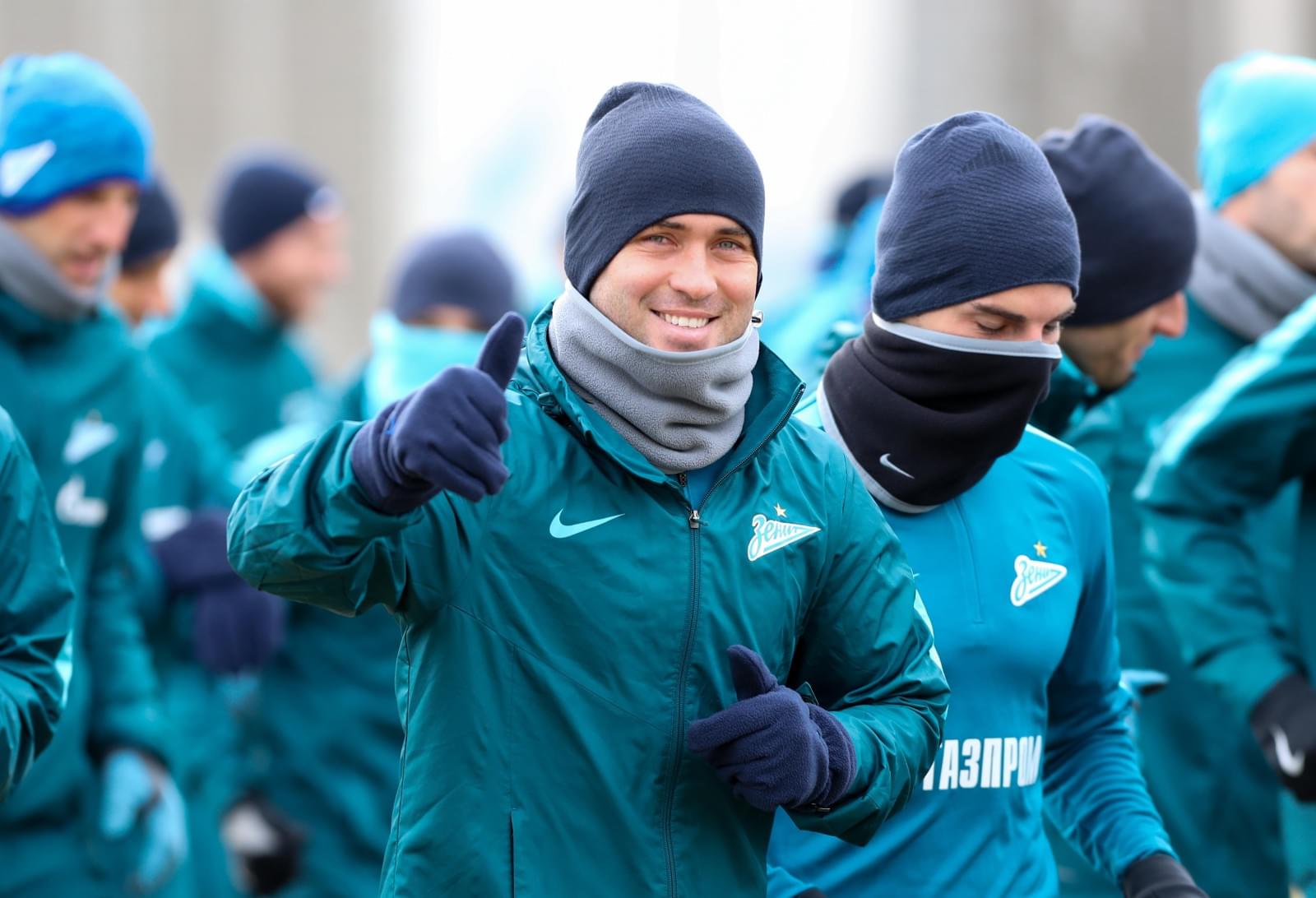 Утренняя тренировка «Зенита» в «Газпром» — тренировочном центре